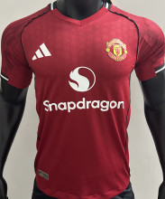2025/26 M Utd Home Red Player Version Soccer Jersey