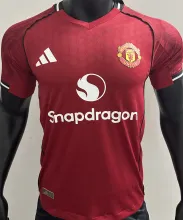 2025/26 M Utd Home Red Player Version Soccer Jersey