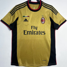 2013/14 AC Milan Third Gold Retro Soccer Jersey
