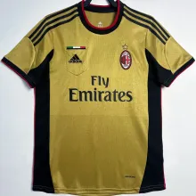 2013/14 AC Milan Third Gold Retro Soccer Jersey