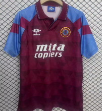 1990 Aston Villa Home Retro Soccer Jersey