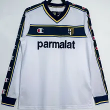 2002/03 Parma Away White Retro Long Sleeve Soccer Jersey