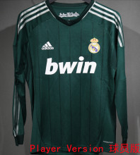 2012/13 RM Third Green Retro Player Version Long Sleeve Soccer Jersey 球员版