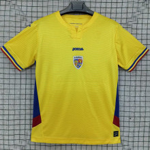 2025/26 Romania Home Yellow Fans Soccer Jersey