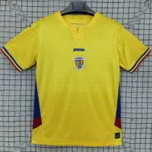 2025/26 Romania Home Yellow Fans Soccer Jersey