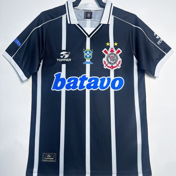 1999 Corinthians Away Black Retro Jersey