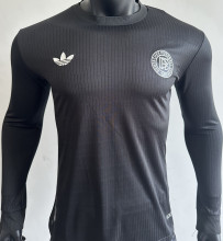 2025 Germany 125Th Black Player Version Long Sleeve Soccer Jersey