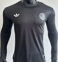 2025 Germany 125Th Black Player Version Long Sleeve Soccer Jersey
