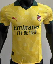2025/26 AC Milan Third Yellow Player Version Soccer Jersey