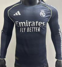 2025/26 RM Away Player Version Long Sleeve Soccer Jersey