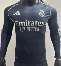 2025/26 RM Away Player Version Long Sleeve Soccer Jersey