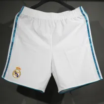2017/18 RM Home White Retro Player Version Shorts Pants 球员版