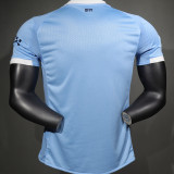 2025/26 Man City Home Blue Player Version Soccer Jersey
