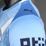 2025/26 Man City Home Blue Player Version Soccer Jersey