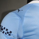 2025/26 Man City Home Blue Player Version Soccer Jersey