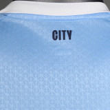 2025/26 Man City Home Blue Player Version Soccer Jersey