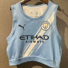 2025/26 Man City Home Blue Women Yoga Vest Jersey 女