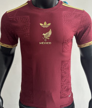 2025 Mexico Red Special Edition Player Version Soccer Jersey 胸前鸟