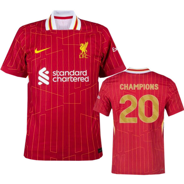 CHAMPIONS # 20 LFC 1:1 Quality Home Fans Soccer Jersey 2024/25  ★★