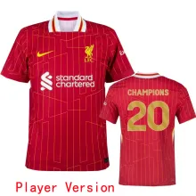 CHAMPIONS # 20 LFC Home Player Version Soccer Jersey 2024/25 ★★ 球员版