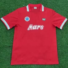 1988/89 Napoli Third Red Retro Soccer Jersey