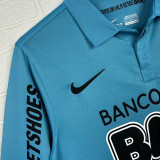 2012/13 Santos Blue Retro Long Sleeve Soccer Jersey