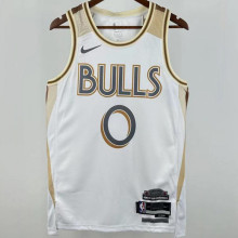 2025/26 Bulls WHITE #0 White City Edition NBA Jerseys