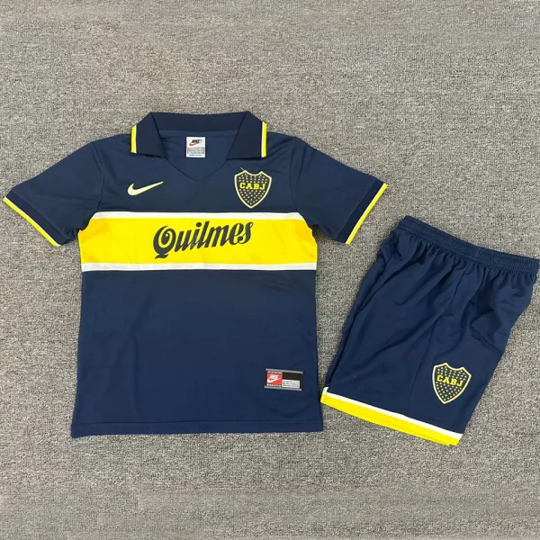 1996/97 Boca Home Blue Retro Kids Soccer Jersey