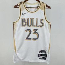 2025/26 Bulls JORDAN #23 White City Edition NBA Jerseys