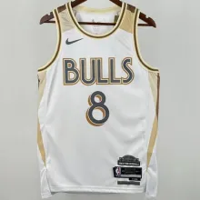 2025/26 Bulls LAVINE #8 White City Edition NBA Jerseys