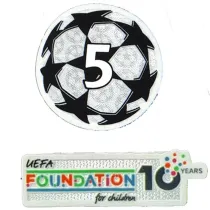 UEFA Champions League CUP 5 Patch 2025/26  欧冠章 5 字杯+ 10周年公平条 (You can buy it Or tell me to print it on the Jersey )