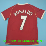 2006/07 M Utd Home Red Retro Player Version Long Sleeve Jersey 球员版长袖