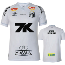 2025/26 Santos 1:1 Quality Home White Fans Soccer Jersey 新  全广告
