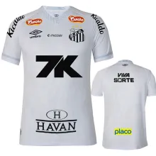 2025/26 Santos 1:1 Quality Home White Fans Soccer Jersey 新  全广告
