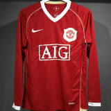2006/07 M Utd Home Red Retro Player Version Long Sleeve Jersey 球员版长袖