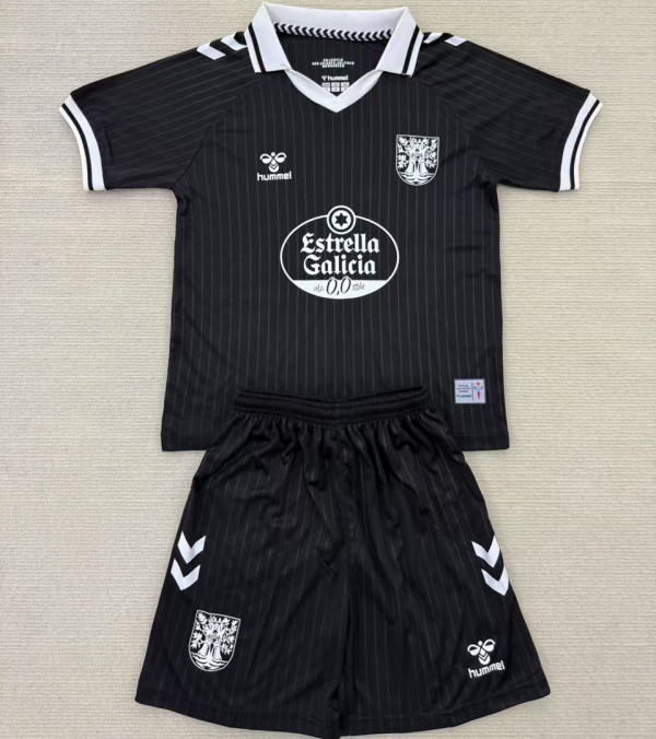 2025 Celta 100th Anniversary Edition Black Kids Soccer Jersey