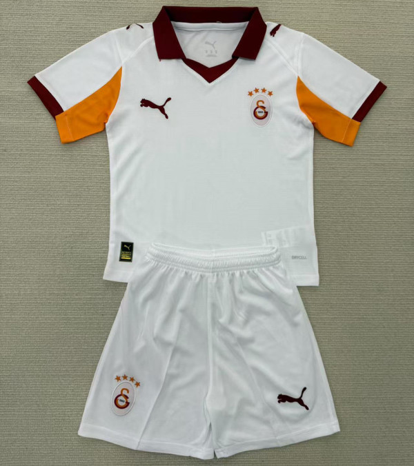 2025/26 Galatasaray Away White Kids Soccer Jersey