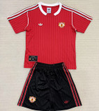 2025 M Utd Retro Style Kids Soccer Jersey
