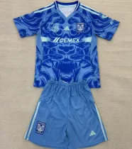 2025/26 U.A.N.L Tige Away Blue Kids Soccer Jersey