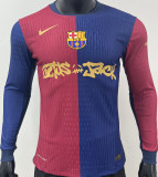 2024/25 BA x Travis Scott Home Player Version Long Sleeve Soccer Jersey 长袖 球员版 胸前 新 广告