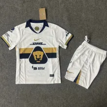 2025/26 Pumas UNAM Home White Kids Soccer Jersey