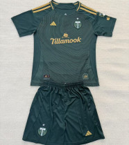 2025/26 Portland Timbers Home Kids Soccer Jersey 伐木者