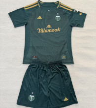 2025/26 Portland Timbers Home Kids Soccer Jersey 伐木者
