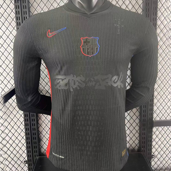 2024/25 BA x Travis Scott Away Player Version Long Sleeve Soccer Jersey 长袖 球员版 胸前 新 广告