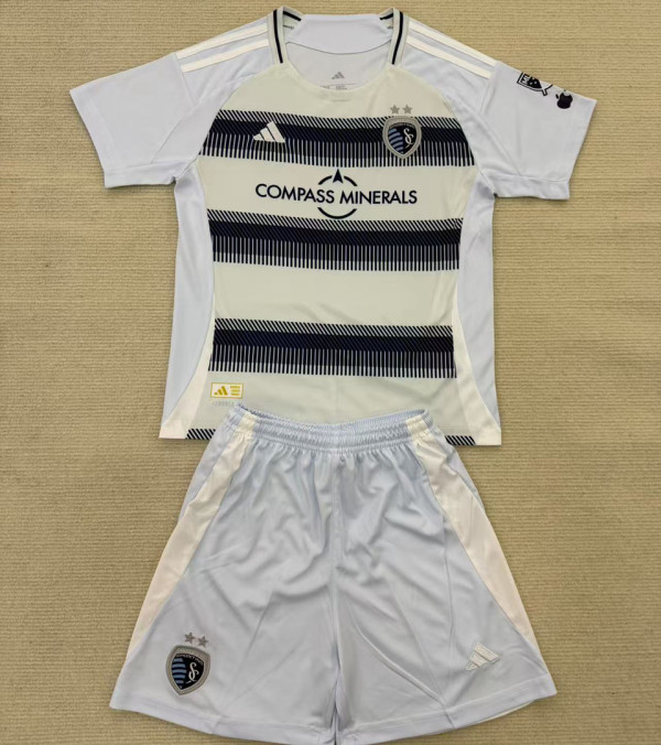 2025/26 Kansas City Home Kids Soccer Jersey 堪萨斯城体育