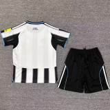 2025/26 Newcastle Home Black White Kids Soccer Jersey