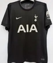 2024/25 TH FC 1:1 Quality Away Black Fans Soccer Jersey 带胸前广告