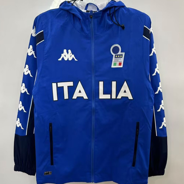 2025/26 Italy Blue Retro Style Windbreaker