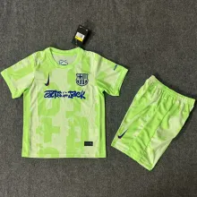 2024/25 BA x Travis Scott  Third Green Kids Soccer Jersey 胸前新广告