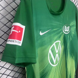 2025/26 Wolfsburg Home Green Fans Soccer Jersey